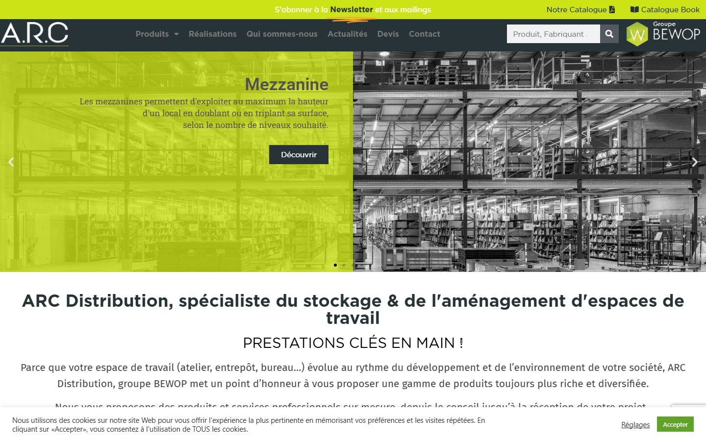 Capture du site Groupe Bewop
