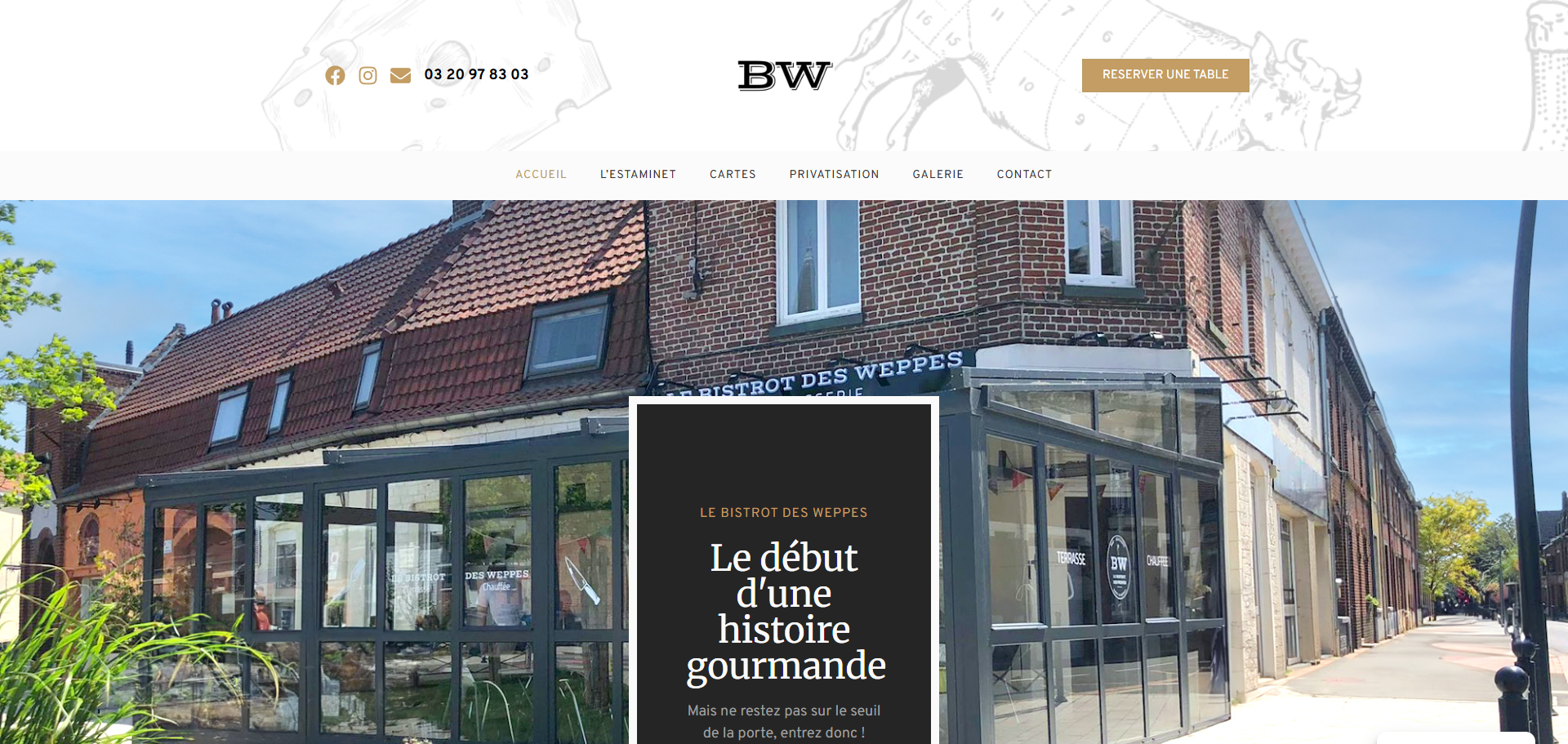 Capture du site Bistrot des Weppes