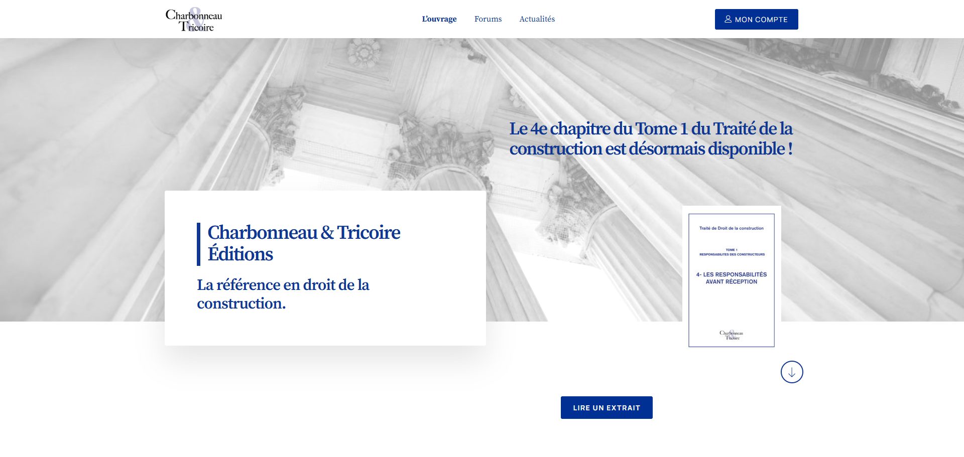 Capture du site Charbonneau-Tricoire Éditions
