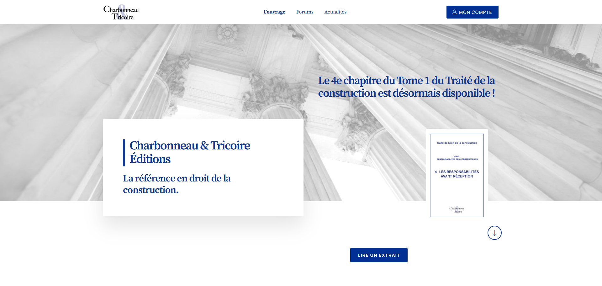 Capture du site Charbonneau-Tricoire Éditions