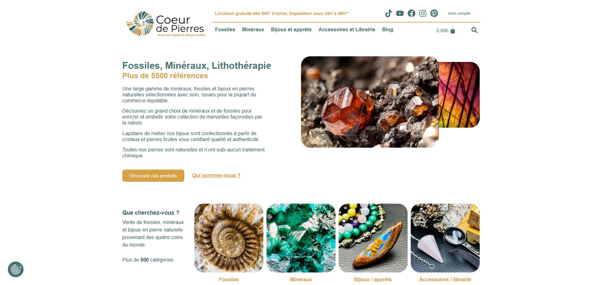Capture du site Cœur de Pierres
