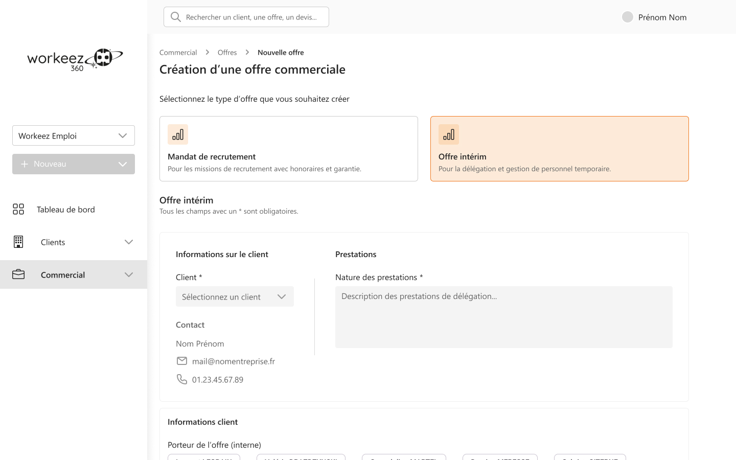 Capture du site Groupe Tercium