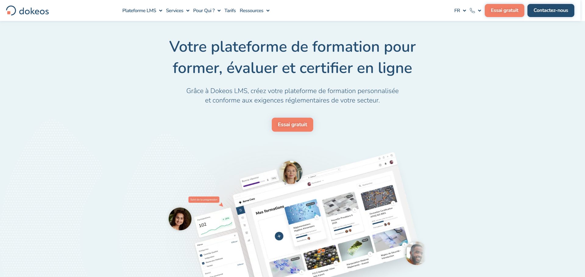 Capture du site Dokeos