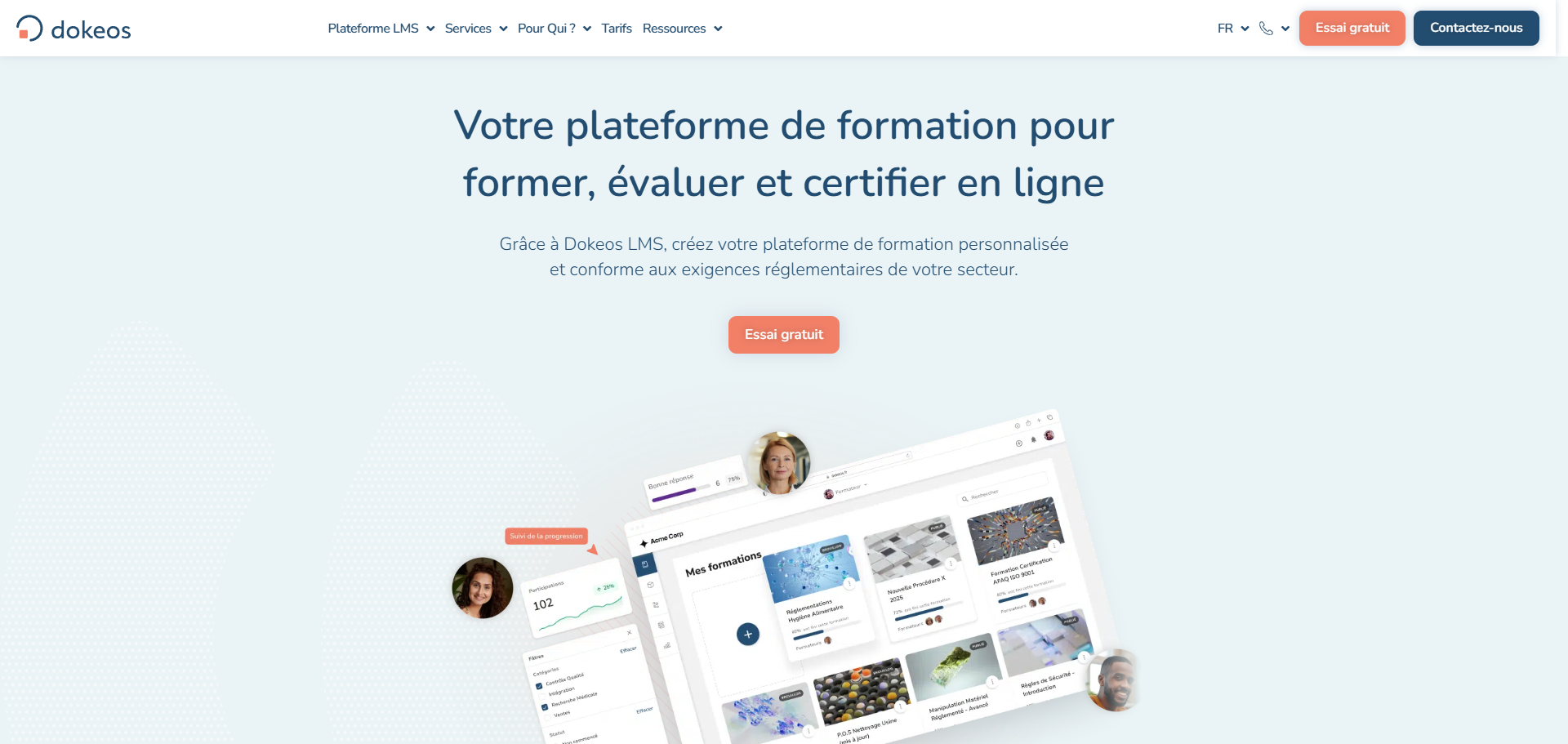 Capture du site Dokeos