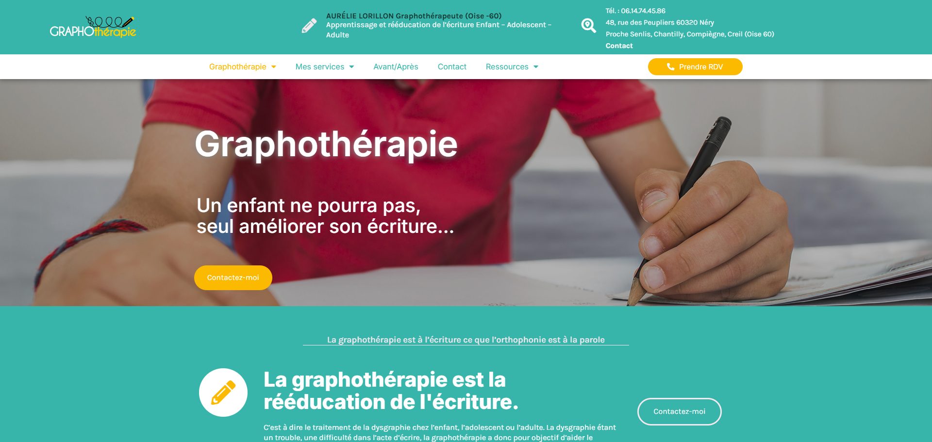 Capture du site Dysgraphie Oise
