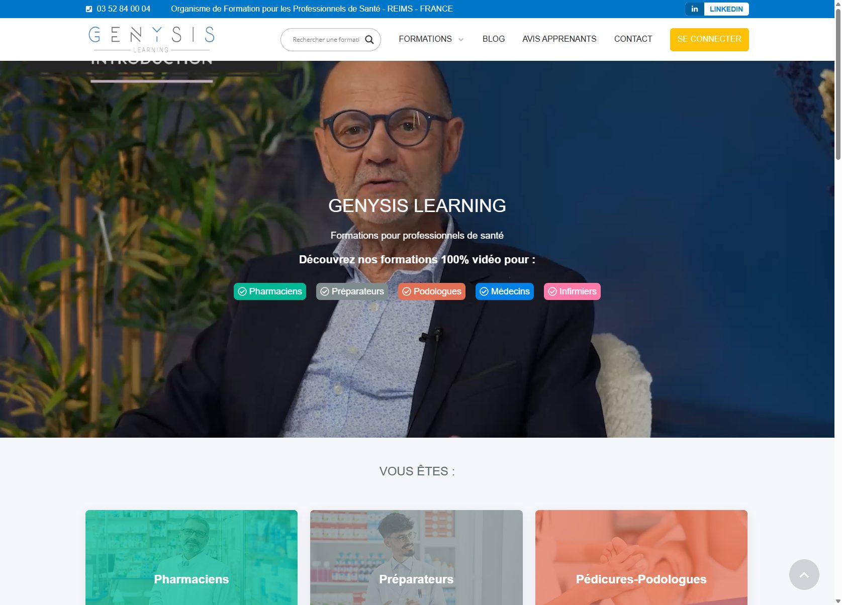 Capture du site Genysis