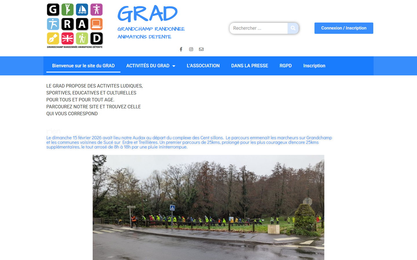 Capture du site GRAD