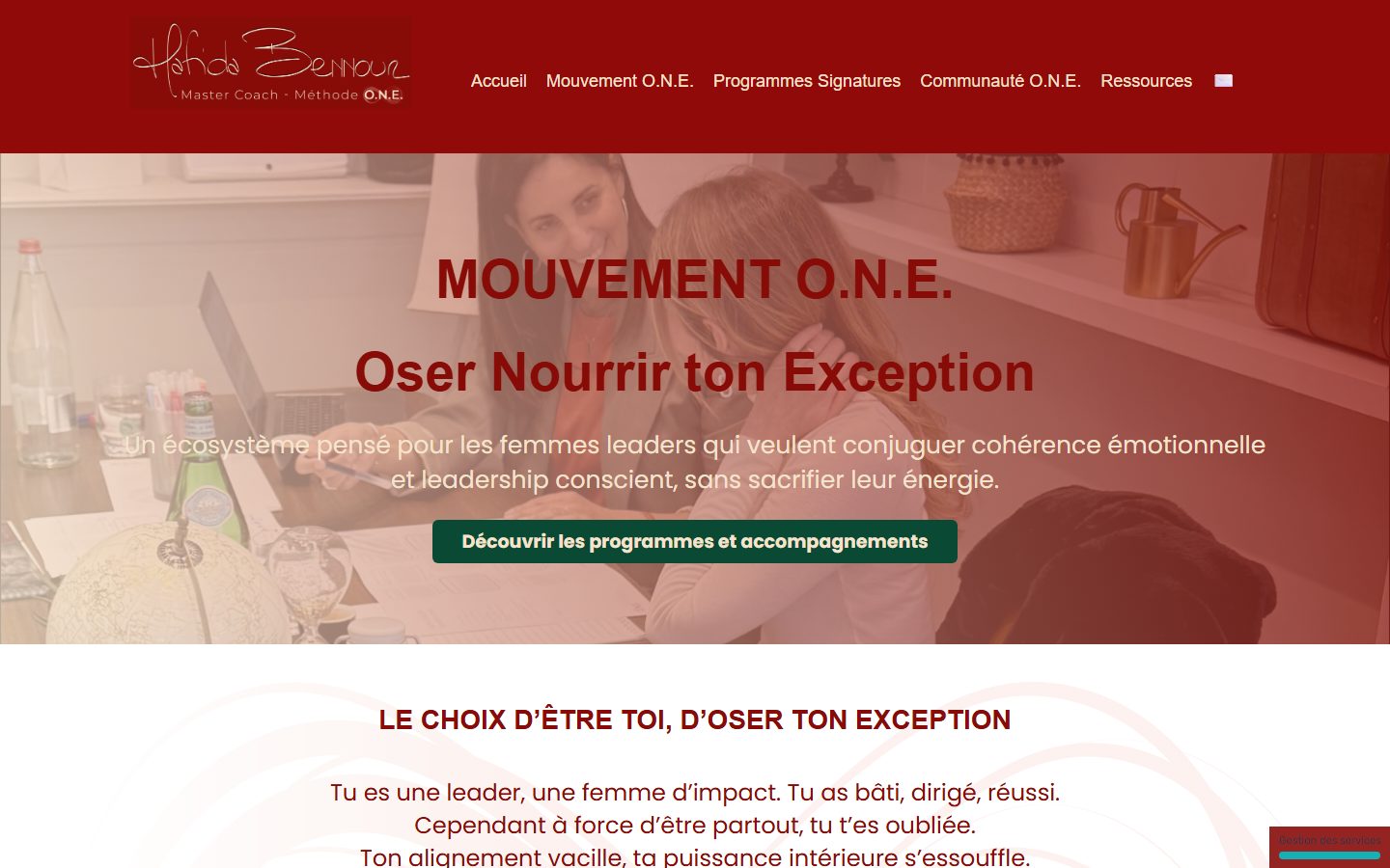 Capture du site Hafida Bennour