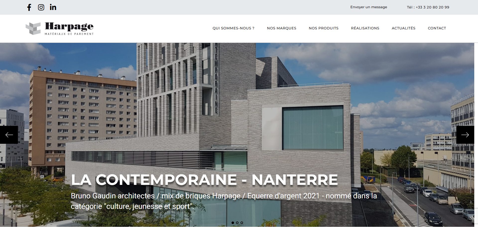 Capture du site Harpage