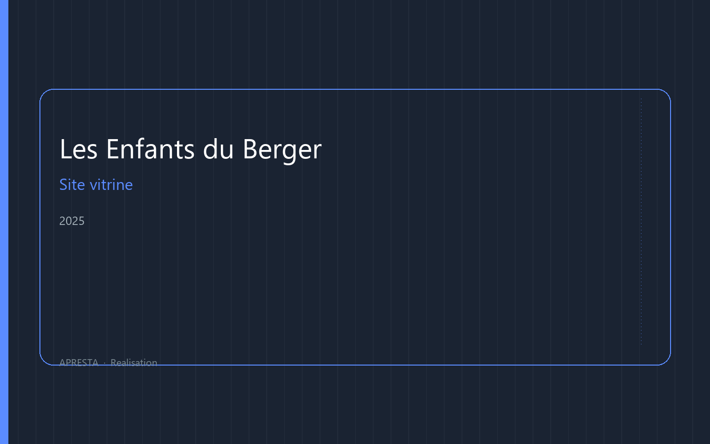 Capture du site Les Enfants du Berger