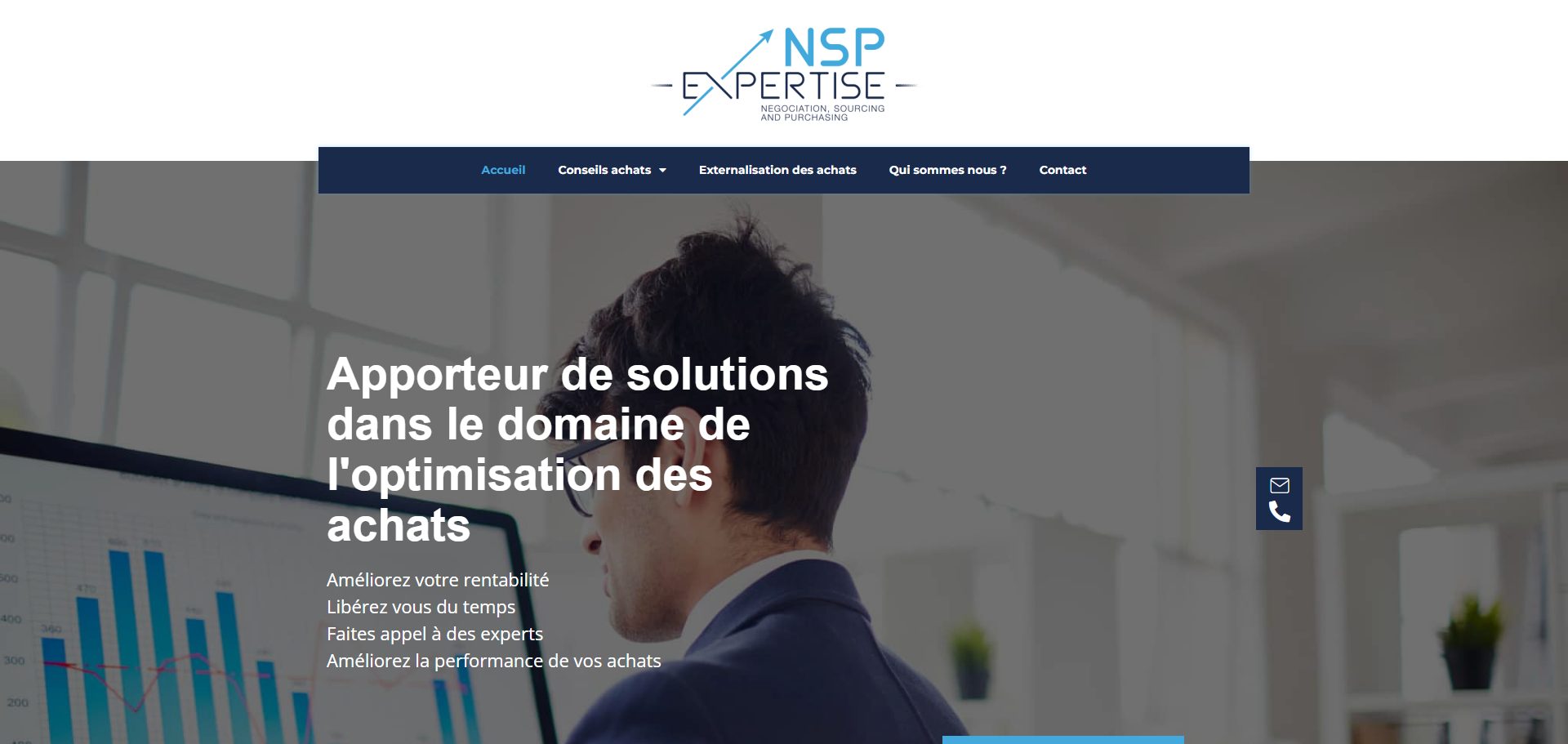 Capture du site NSP Expertise