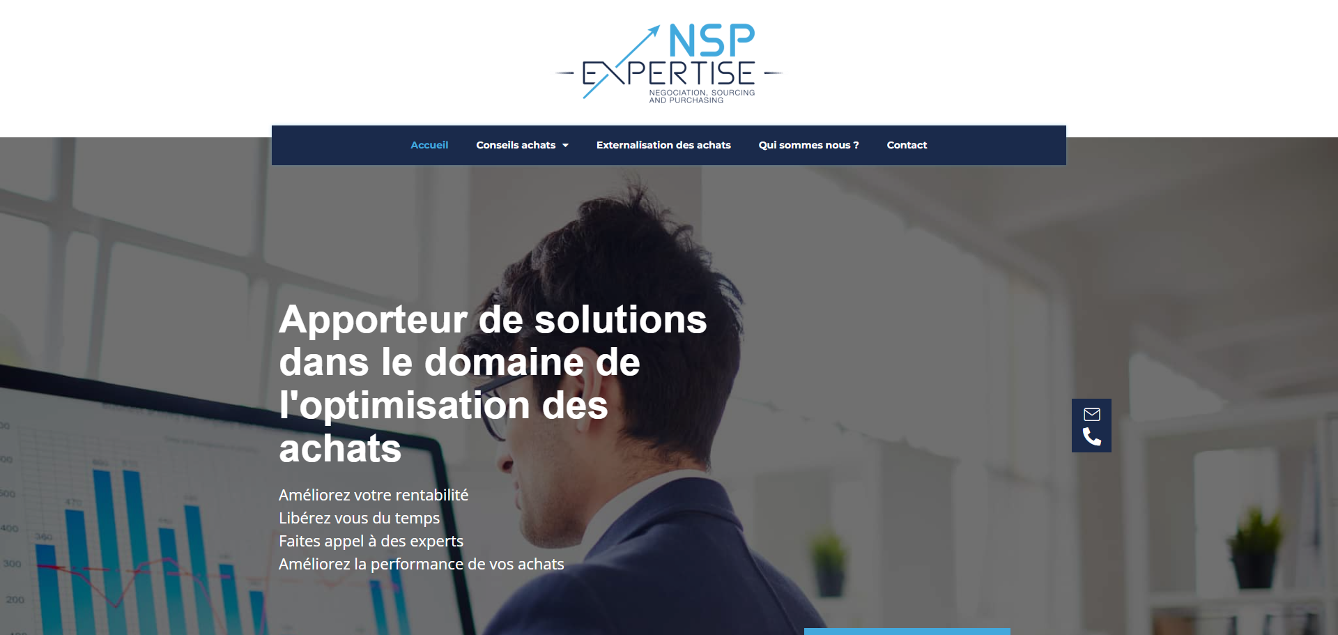 Capture du site NSP Expertise