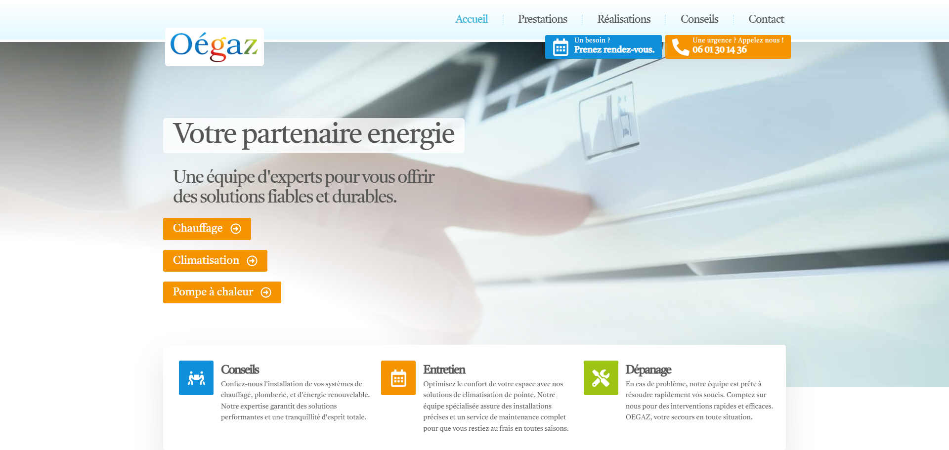 Capture du site Oégaz