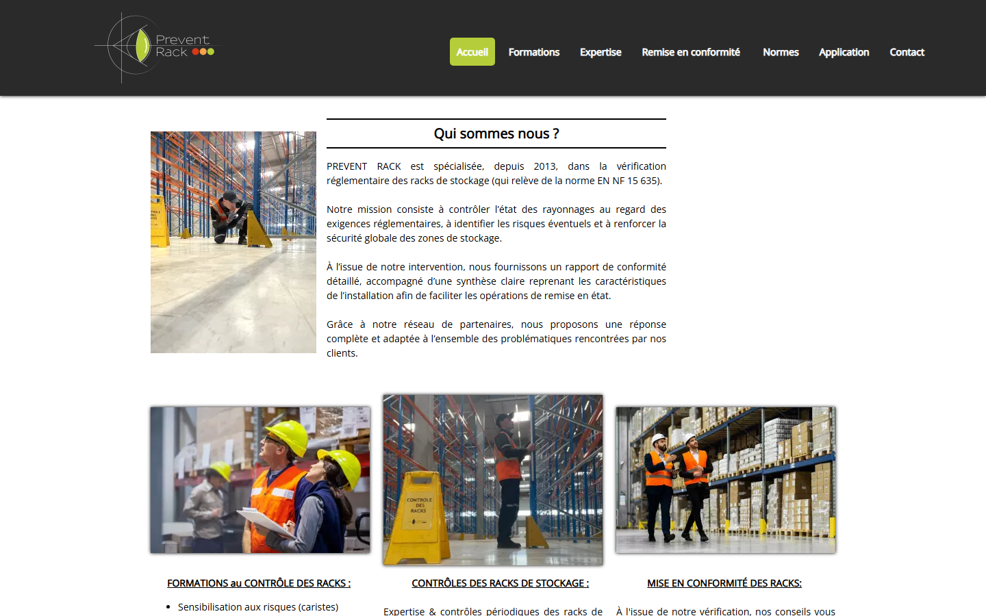 Capture du site Preventrack