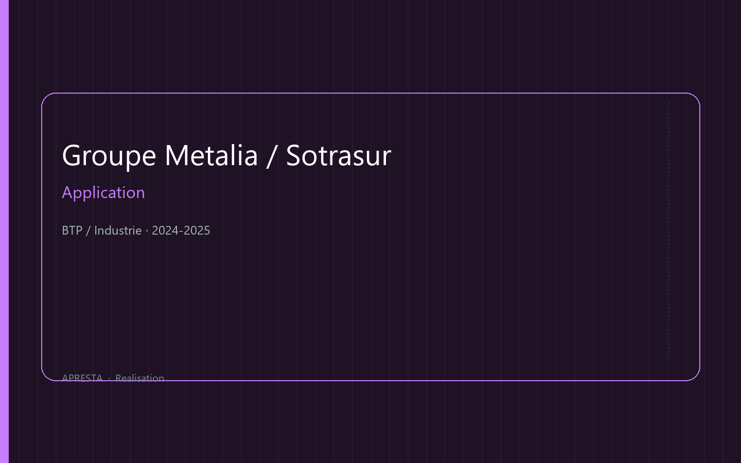 Capture du site Groupe Metalia / Sotrasur