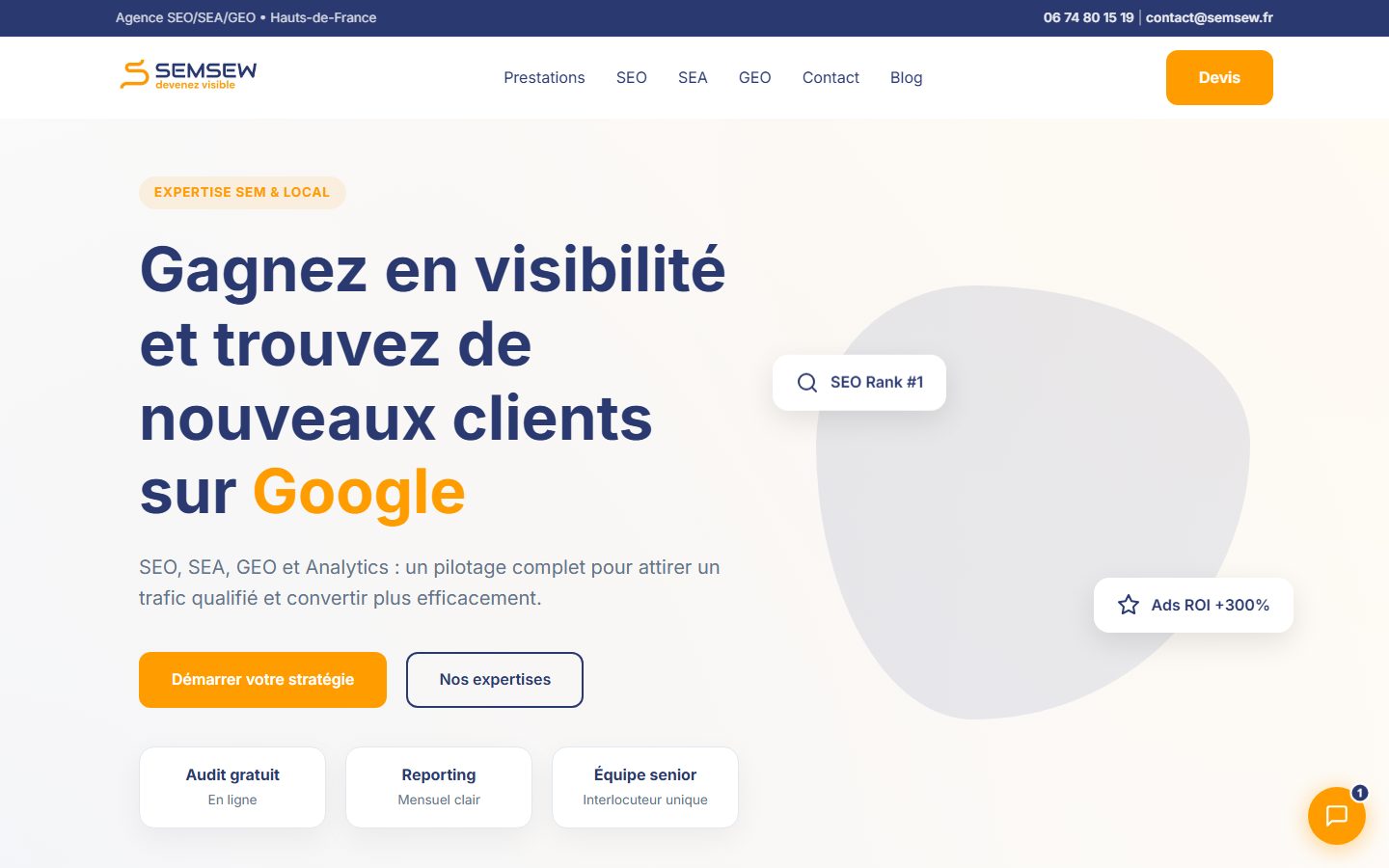Capture du site Semsew