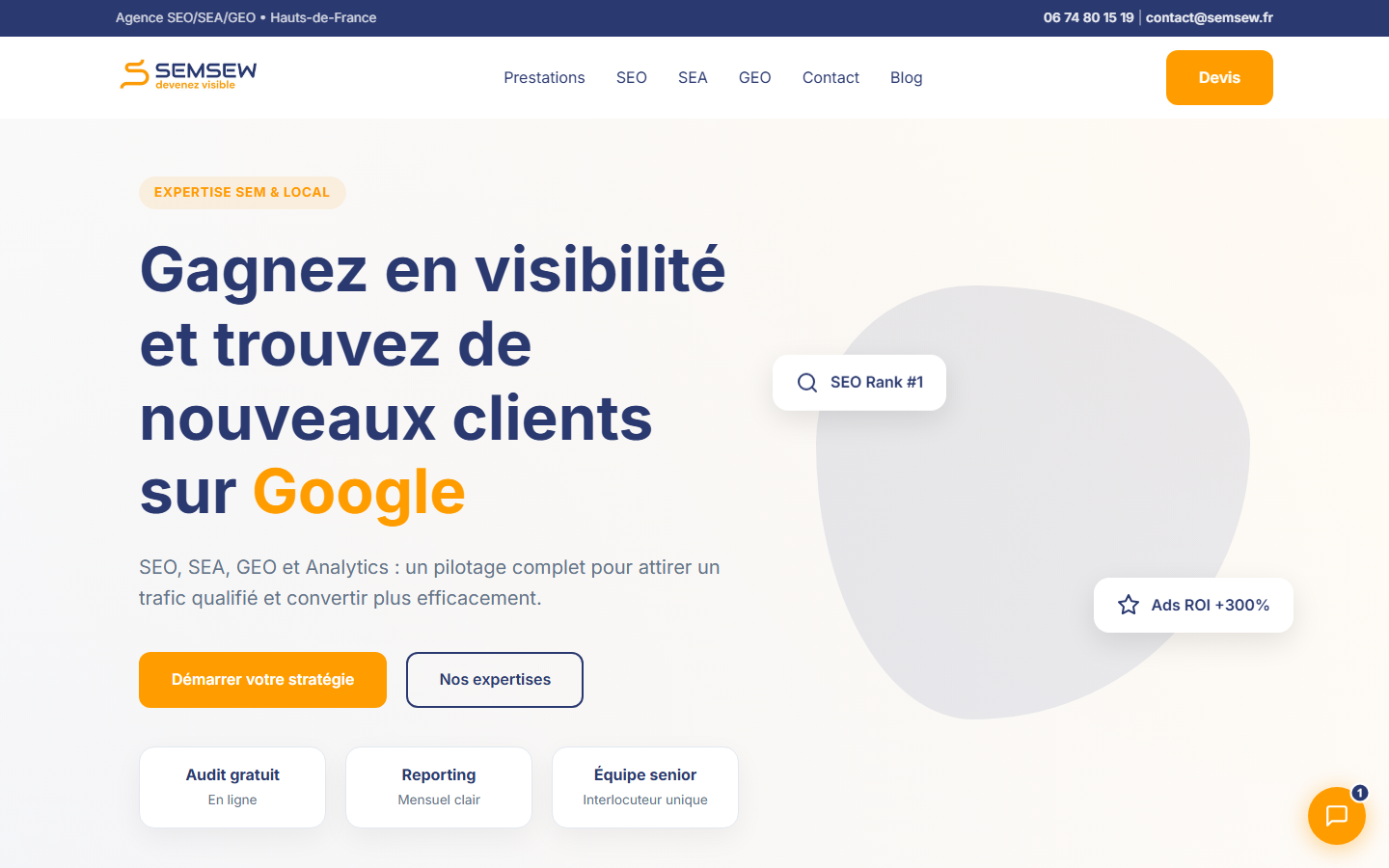 Capture du site Semsew