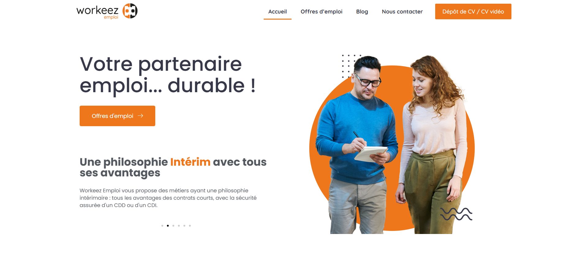 Capture du site Workeez